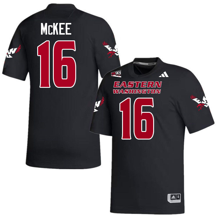 Eastern Washington Eagles #16 Soren McKee College Football Jerseys,Uniforms Stitched-Black